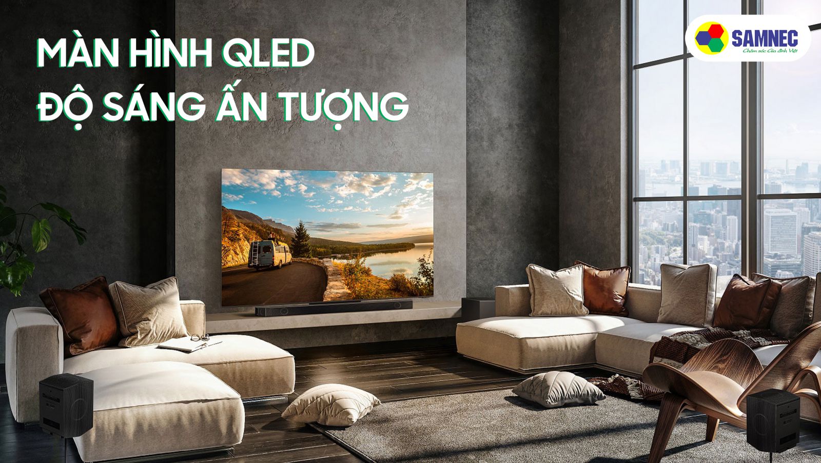 Tivi Samsung Q70C màn hình QLED độ sáng ấn tượng