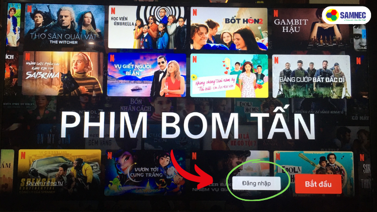 Chọn cách thức thanh toán đăng ký netflix trên tivi thông minh