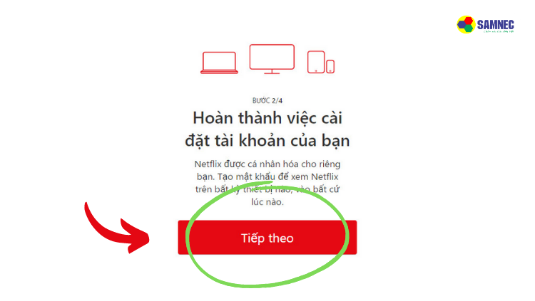 Xác nhận tài khoản đăng ký Netflix trên tivi thông minh