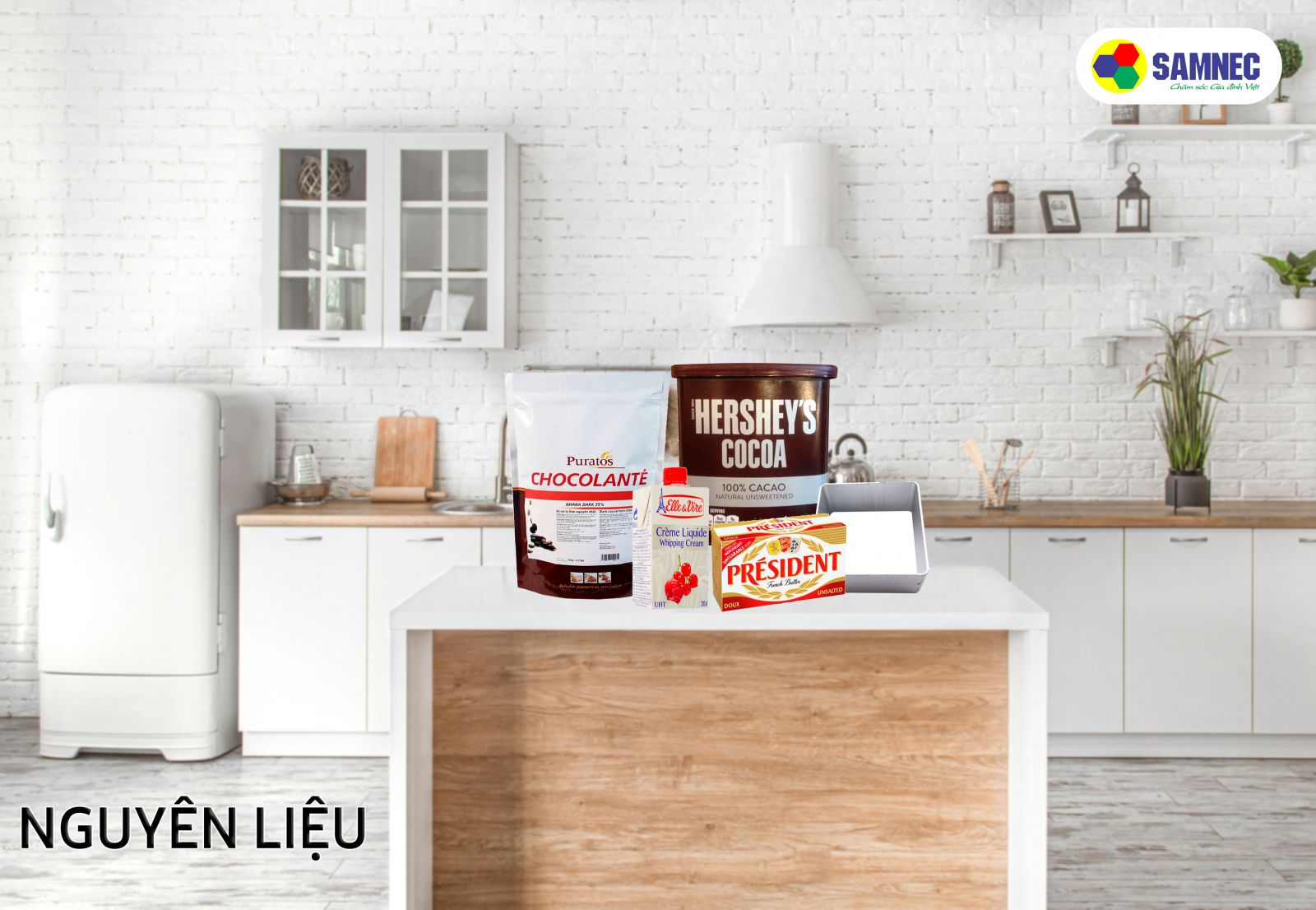Nguyên liệu làm nama chocolate