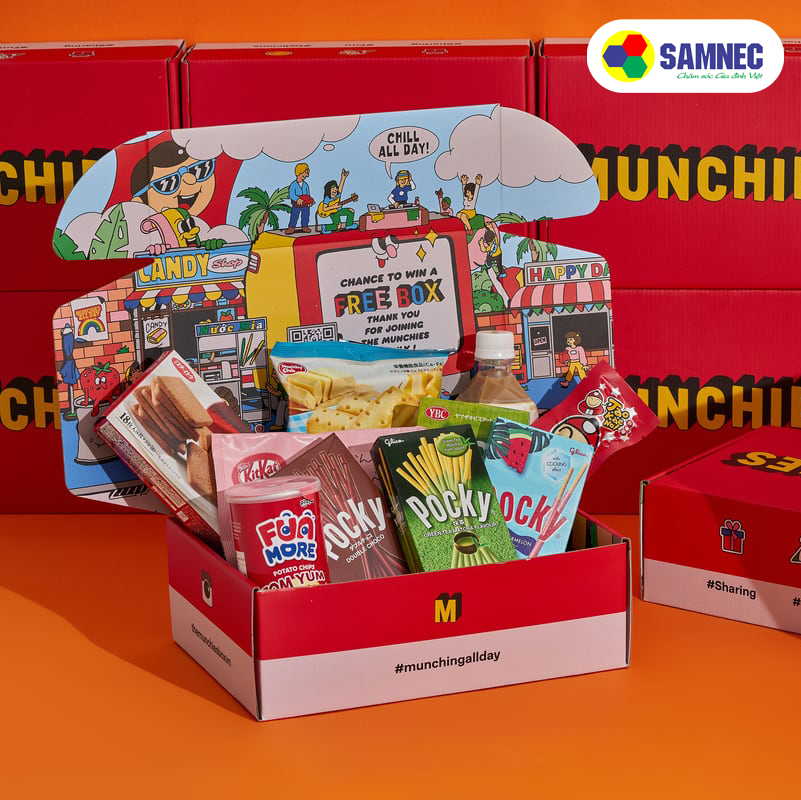 Hộp đồ ăn vặt valentine