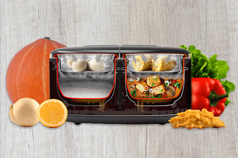 Nấu được 4 món Sharp 1.8 lít KN-TC50VN-SL Bạc