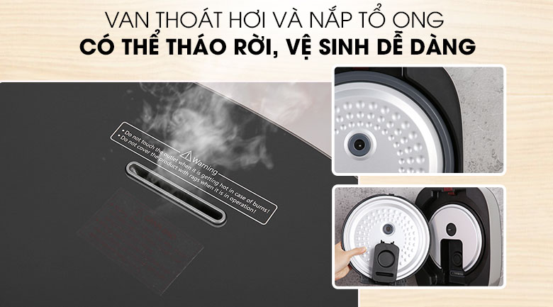 Van thoát hơi thông minh - Nồi cơm cao tần Toshiba 1.8 lít RC-18IP1PV.