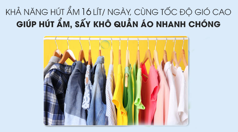 Hút ẩm hong khô quần áo hiệu quả - Máy lọc không khí Sharp DW-E16FA-W Hút ẩm hong khô quần áo hiệu quả - Máy lọc không khí Sharp DW-E16FA-W