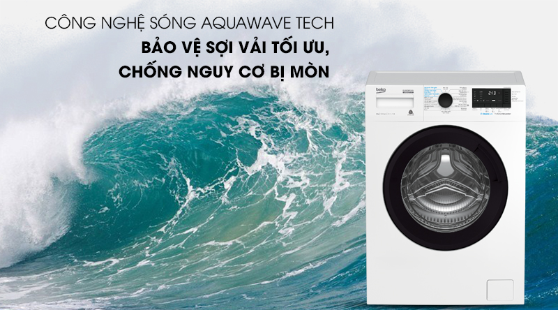 Máy giặt Beko Inverter 8 kg WCV8612XB0ST-Bảo vệ sợi vải tối ưu cùng công nghệ sóng Aquawave Tech Máy giặt Beko Inverter 8 kg WCV8612XB0ST-Bảo vệ sợi vải tối ưu cùng công nghệ sóng Aquawave Tech
