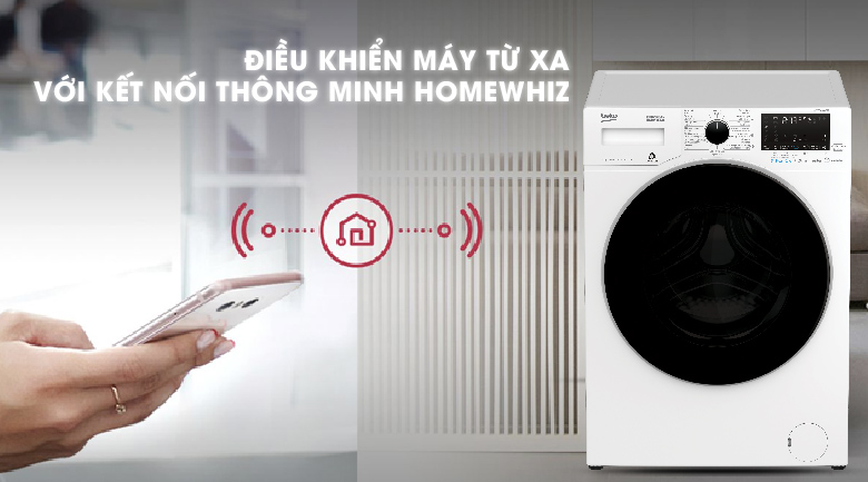 Kết nối thông minh HomeWhiz - Máy giặt Beko Inverter 8 kg WCV8649XWST Kết nối thông minh HomeWhiz - Máy giặt Beko Inverter 8 kg WCV8649XWST