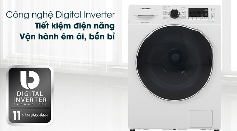 Máy giặt sấy Samsung Inverter 9.5kg WD95J5410AW/SV - Digital Inverter Máy giặt sấy Samsung Inverter 9.5kg WD95J5410AW/SV - Digital Inverter