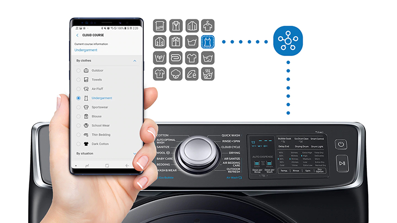 Máy giặt Samsung Addwash Inverter 19 Kg WD19N8750KV/SV