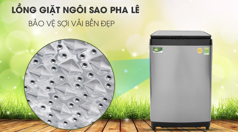 Lồng giặt ngôi sao pha lê - Máy giặt Toshiba Inverter 15 kg AW-DUG1600WV SK