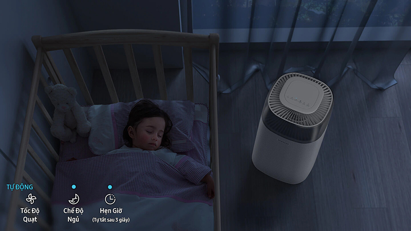 Máy lọc không khí Samsung AX40R3030WM/SV - Chế độ tự động / Chế độ ngủ / Đồng hồ hẹn giờ