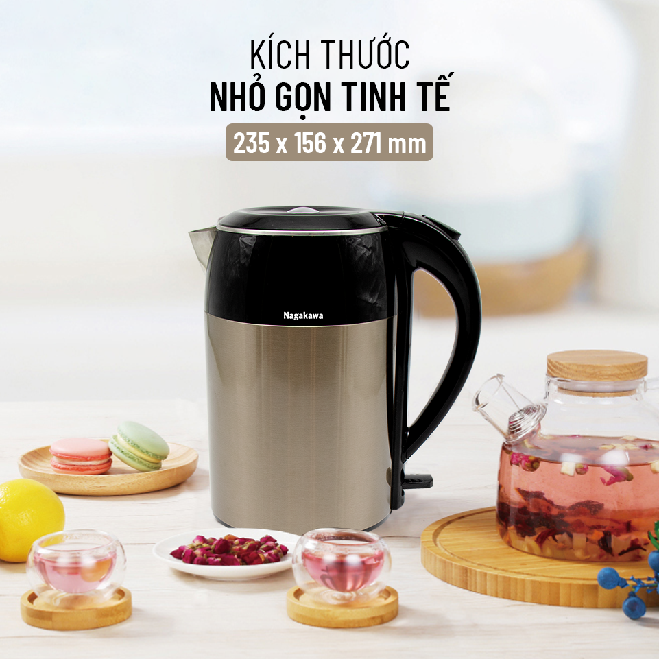 Ấm siêu tốc 1,8L Nagakawa NAG0315 - Hàng chính hãng