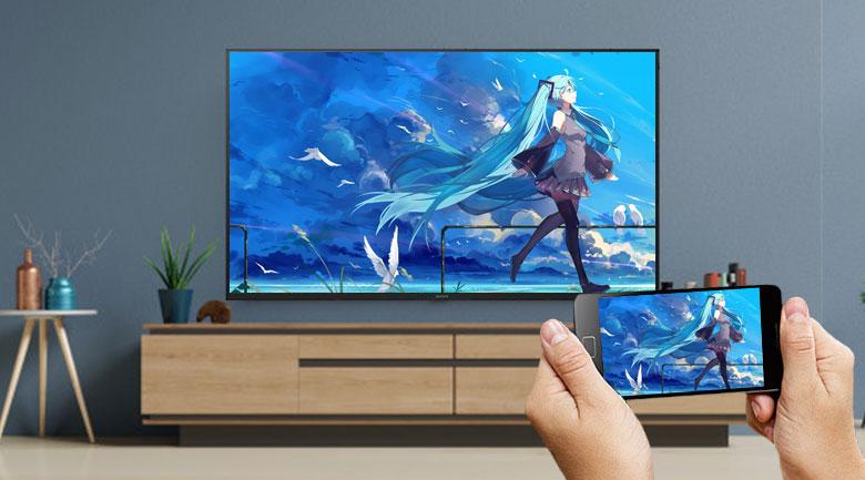 Android Tivi Sony 4K 49 inch KD-49X7500H - Chiếu màn hình Chromecast