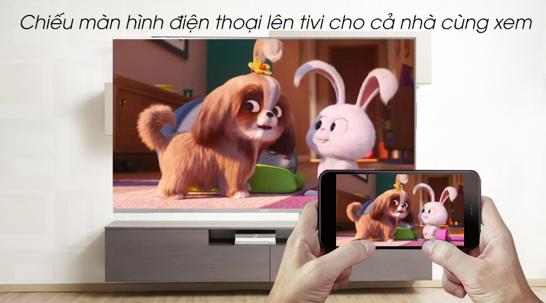 Android Tivi Sony 4K 65 inch KD-65X8500G/S - Chiếu màn hình điện thoại