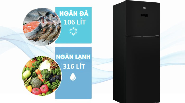 Tủ lạnh Beko Inverter 420 lít RDNT470E50VZJGB