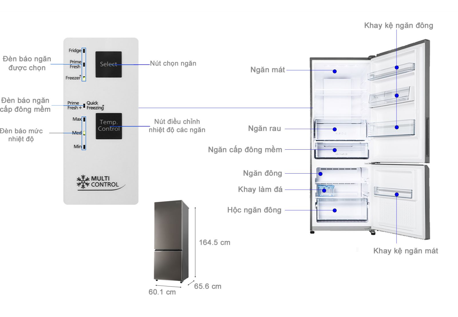 Tủ lạnh Panasonic Inverter 290 lít NR-BV320QSVN