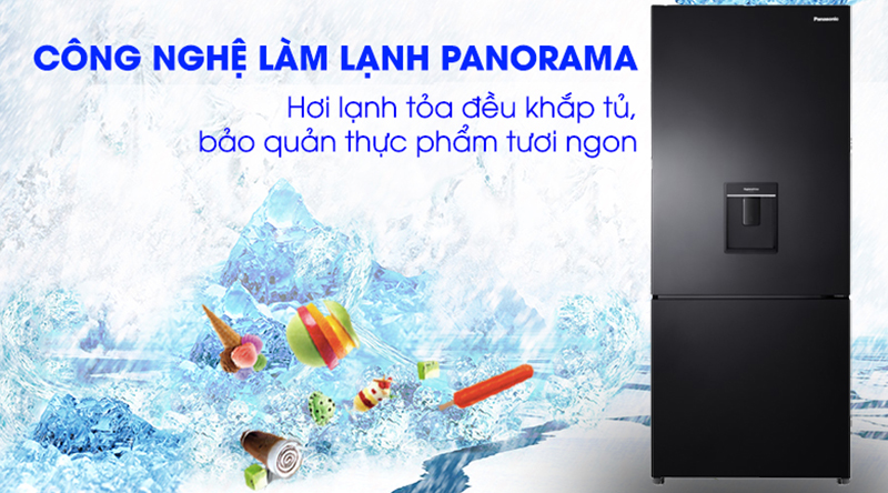 Tủ lạnh Panasonic Inverter 368 lít NR-BX410WKVN - Công nghệ Panorama