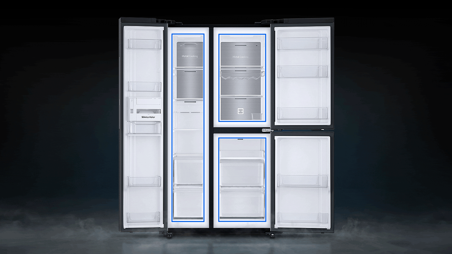 Tủ lạnh Samsung Inverter 670 lít RS63R5571SL/SV - Công nghệ SpaceMax™ thêm 100L không gian lưu trữ