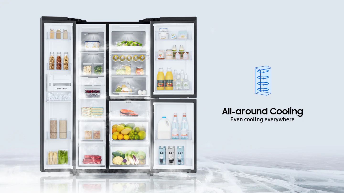 Tủ lạnh Samsung Inverter 670 lít RS63R5571SL/SV - Công nghệ làm lạnh vòm All-around Cooling