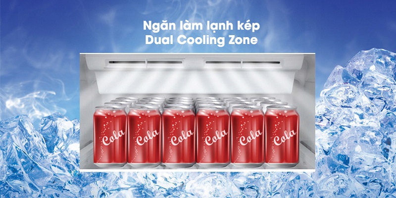 Ngăn làm lạnh kép Dual Cooling Zone nhanh chóng làm lạnh món thức uống yêu thích của bạn