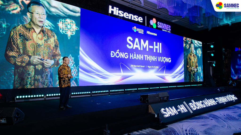 Chủ tịch Samnec - ông Đặng Minh Sơn phát biểu tại hội nghị