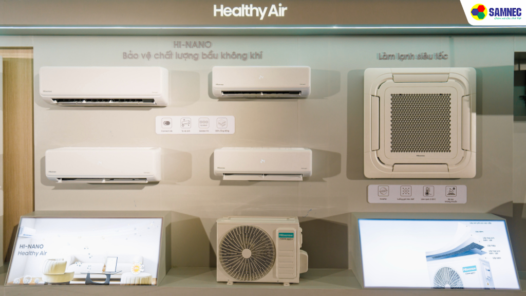 Khu trưng bày điều hòa Hisense