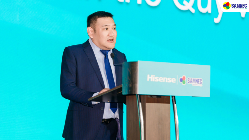 CEO Hisense - ông David phát biểu mở đầu buổi lễ