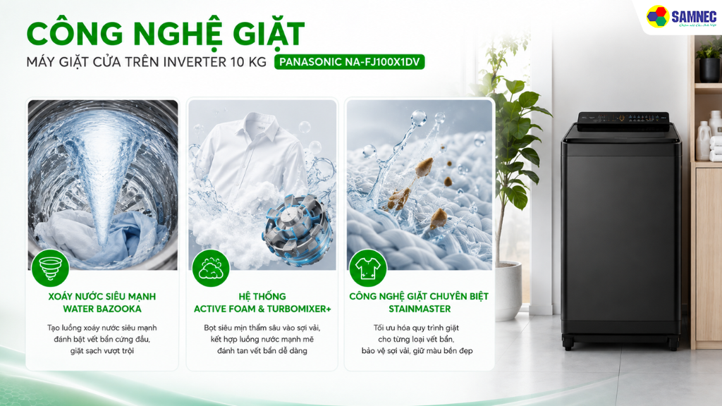 Máy giặt Panasonic NA-FJ100X1DV