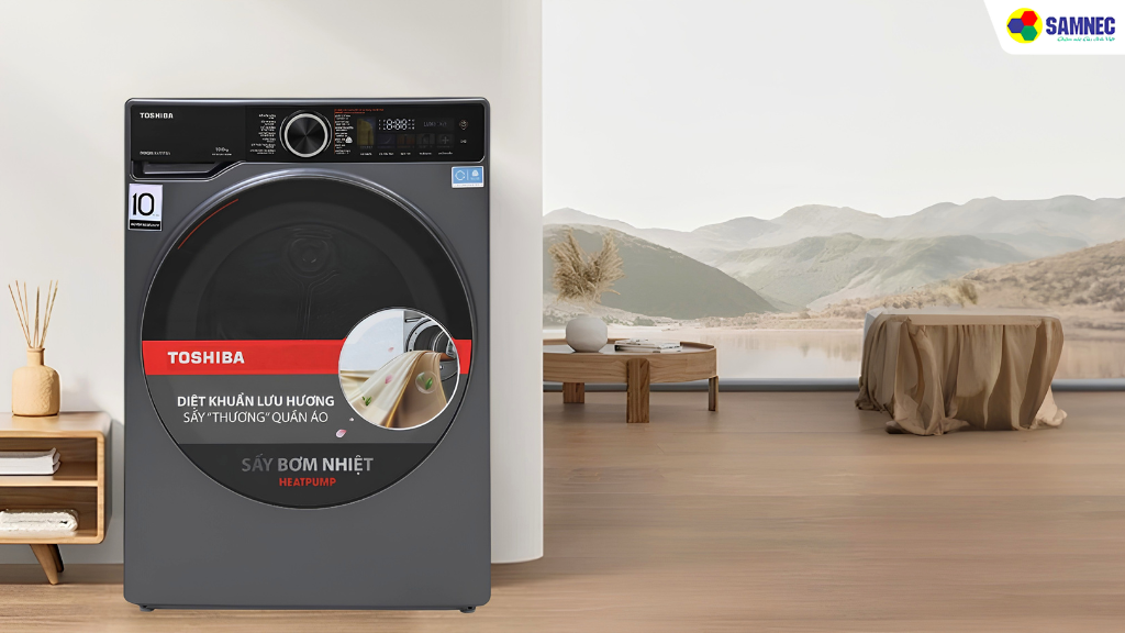 Máy sấy quần áo bơm nhiệt 10 kg Toshiba TD-T25BS110HWV(MG)