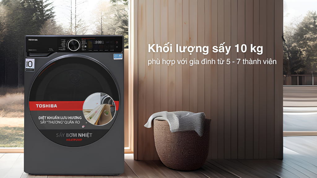 Máy sấy bơm nhiệt Toshiba