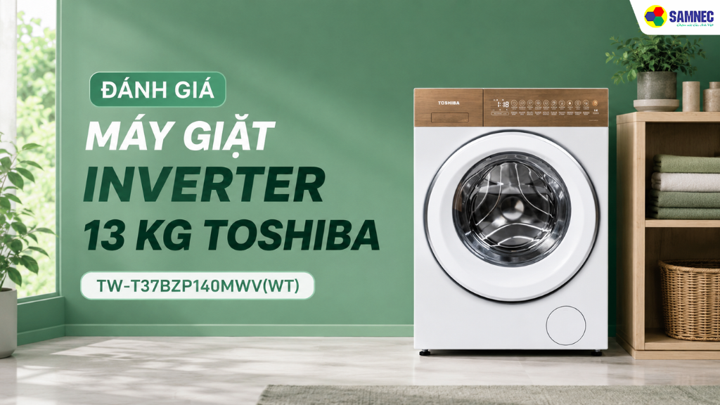 Máy giặt Inverter 13 kg Toshiba TW-T37BZP140MWV(WT) sở hữu nhiều công nghệ hiện đại