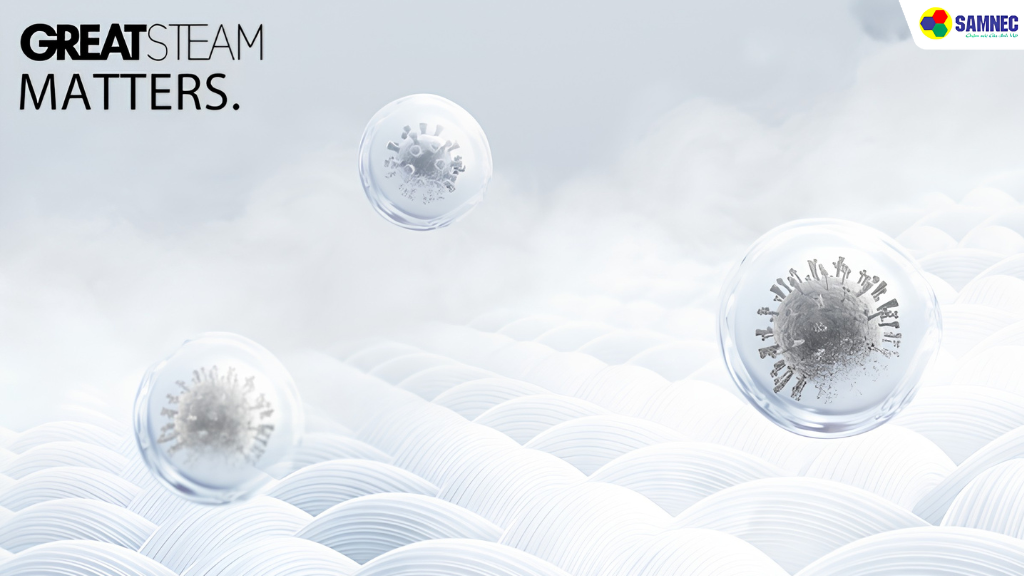 Công nghệ giặt hơi nước Great Steam giúp diệt khuẩn