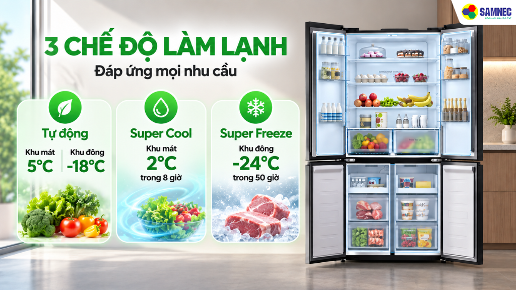 Tủ lạnh 4 cửa 510L Xiaomi MRC51HMPAVN