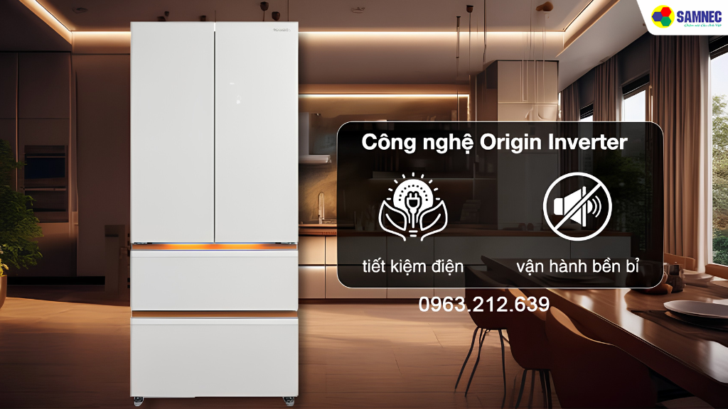 Công nghệ Origin Inverter tiên tiến tối ưu điện năng tiêu thụ