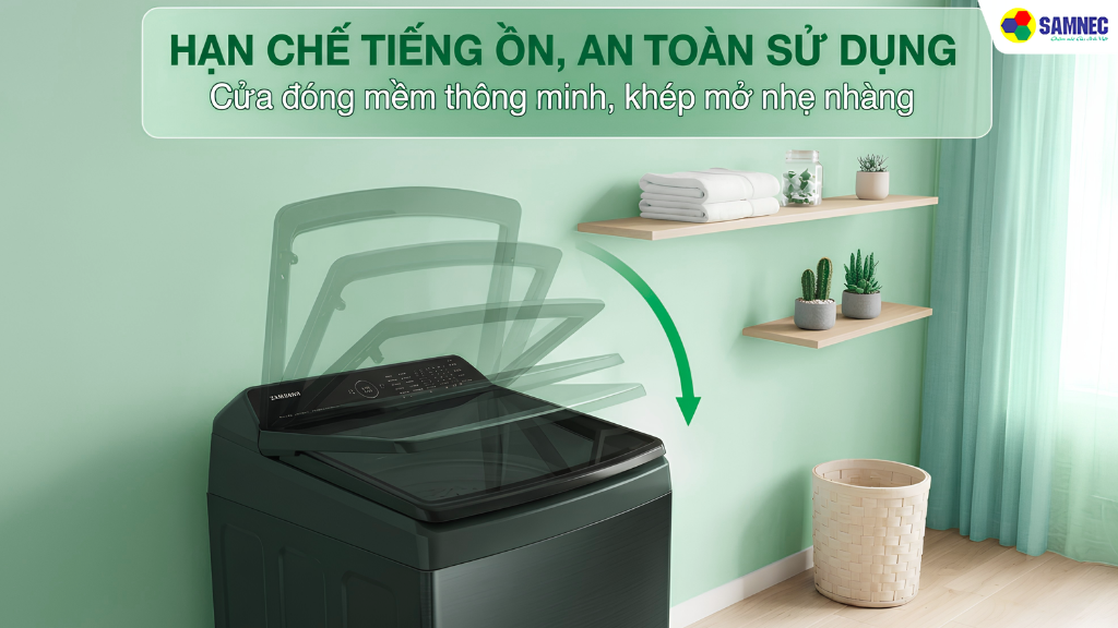 Máy giặt cửa trên Samsung WA40F95E1CSV