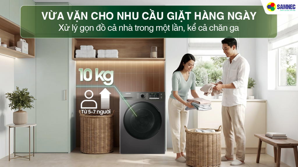 Máy giặt sấy Samsung WD10HG4U04BBSV