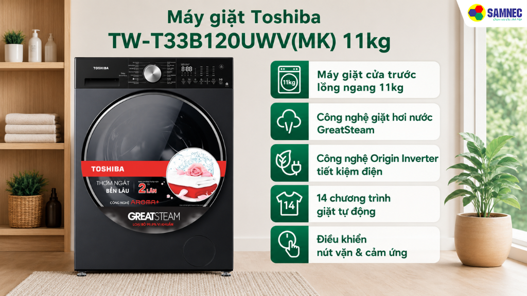 Máy giặt TW-T33B120UWV(MK)
