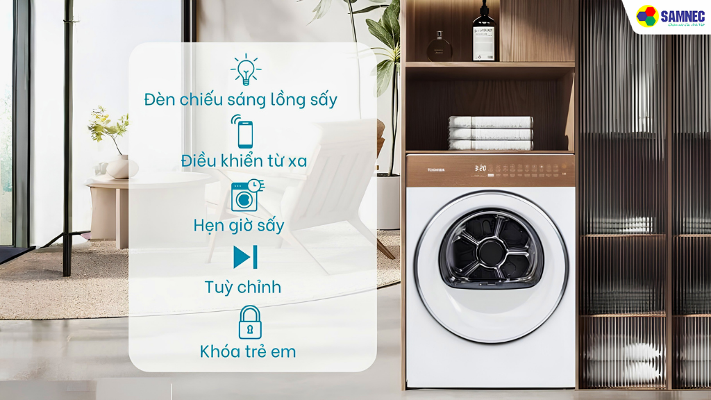 Máy sấy 9 kg Toshiba TD-T37BS100HWV(WT)