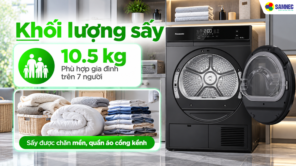 Máy sấy Panasonic 10.5 kg NH-EH05JD1BV