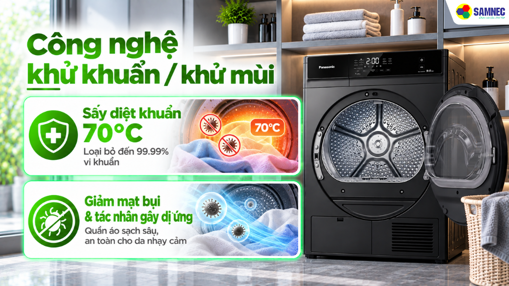 Máy sấy Panasonic 10.5 kg NH-EH05JD1BV
