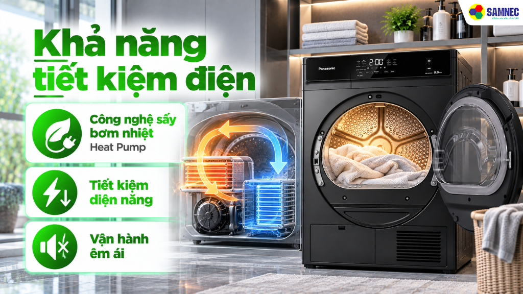 Máy sấy bơm nhiệt Panasonic NH-EH05JD1BV