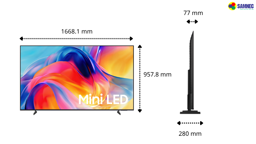 Smart AI Tivi 4K Samsung UA75M71HAKXXV