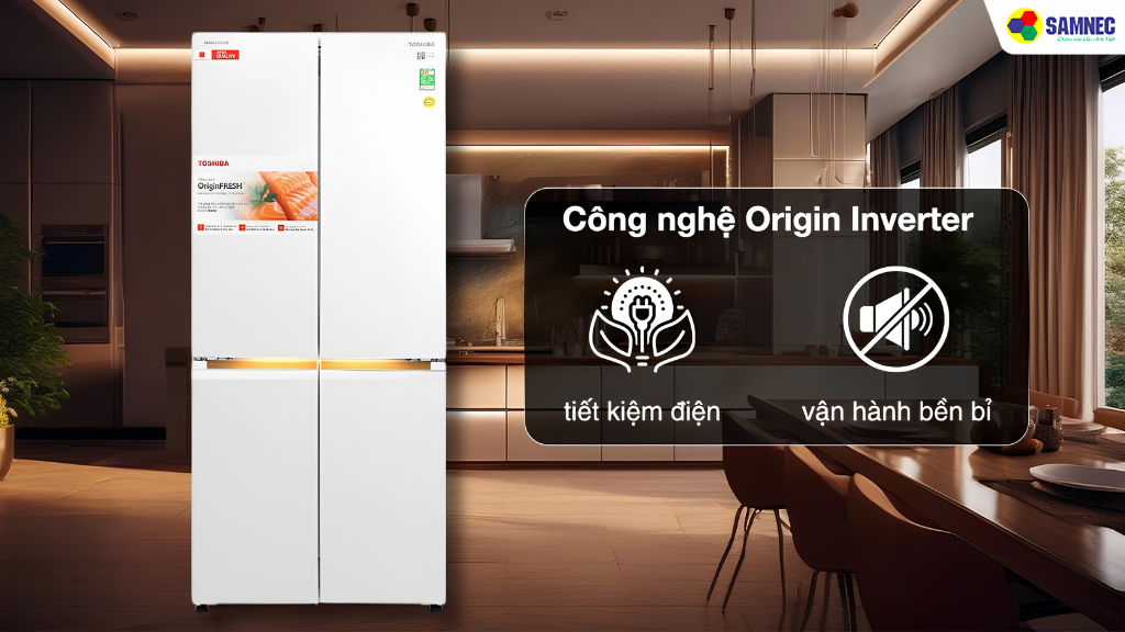 Công nghệ Origin Inverter êm ái, tiết kiệm điện năng