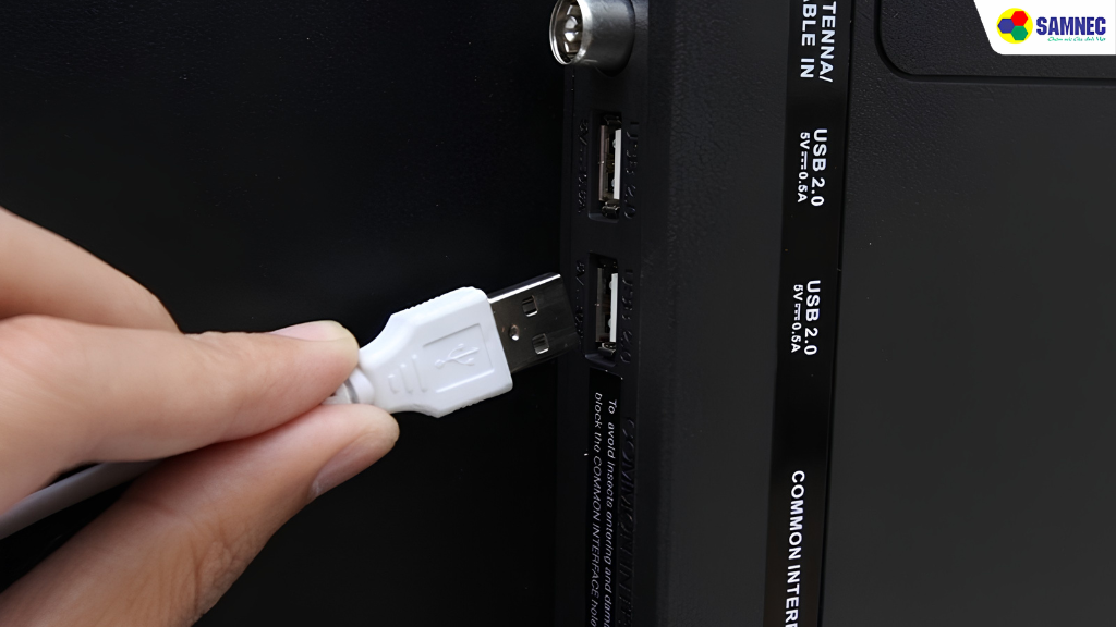 Bạn có thể phát nội dung từ điện thoại lên tivi Toshiba thường bằng cáp truyền