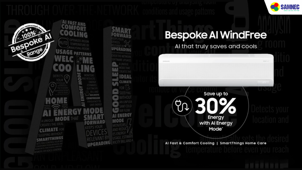 Dòng điều hòa Samsung Bespoke AI WindFree Pro 2026 được trình làng tại CES 2026