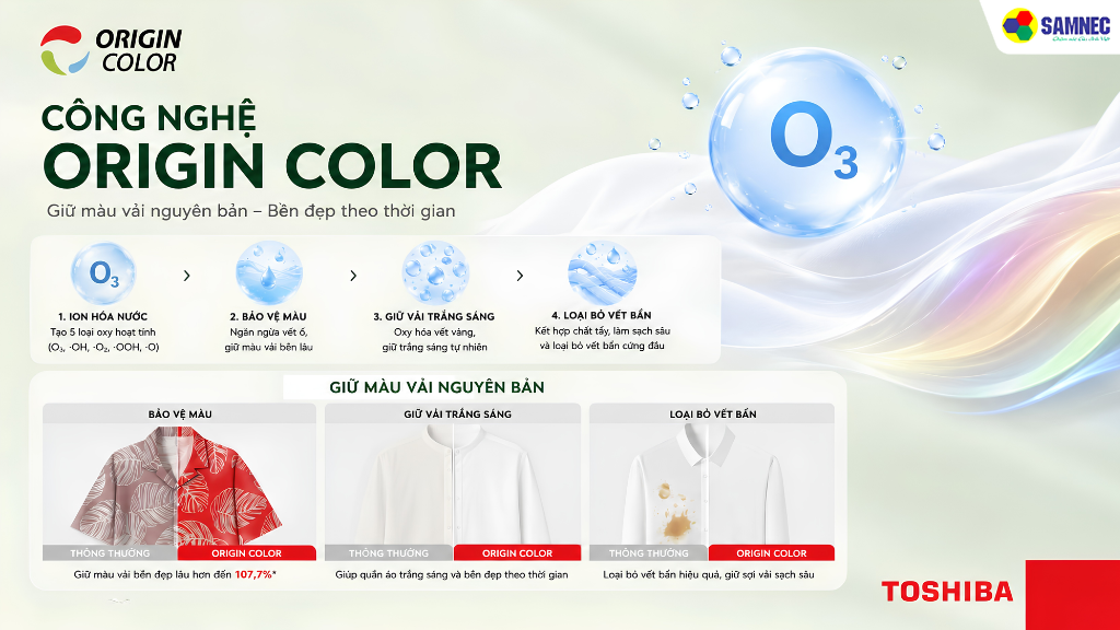 Công nghệ Origin Color bảo vệ màu tối ưu