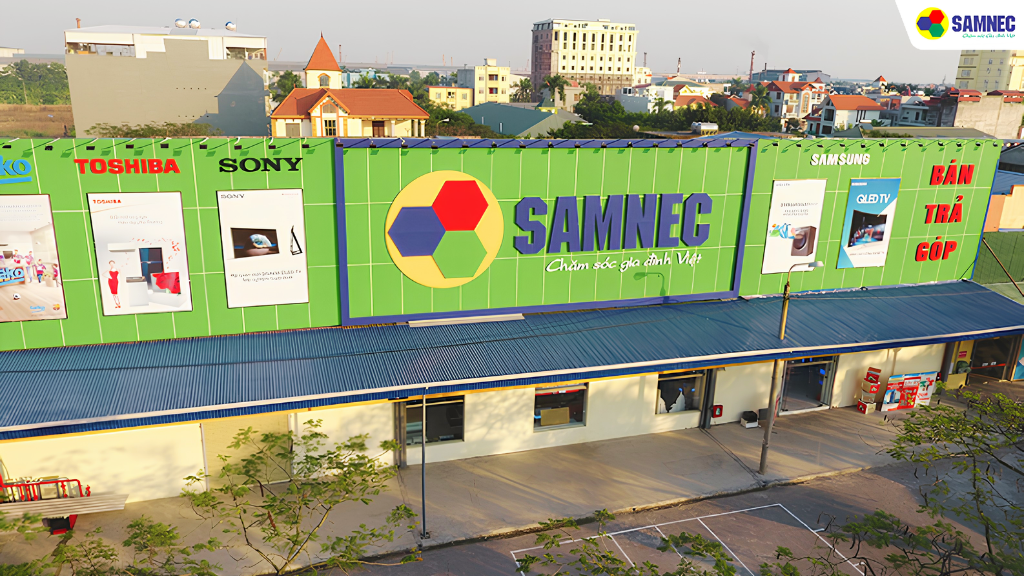 Samnec sở hữu hệ thống tổng kho và các trung tâm điện máy lớn tại nhiều khu vực Hải Phòng