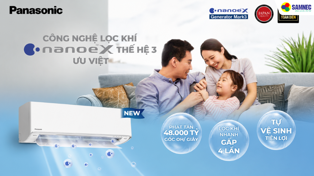 Nanoe™ X là công nghệ lọc khí độc quyền của Panasonic