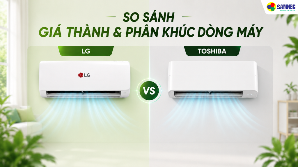 Mức giá máy điều hòa Toshiba thường cao hơn LG