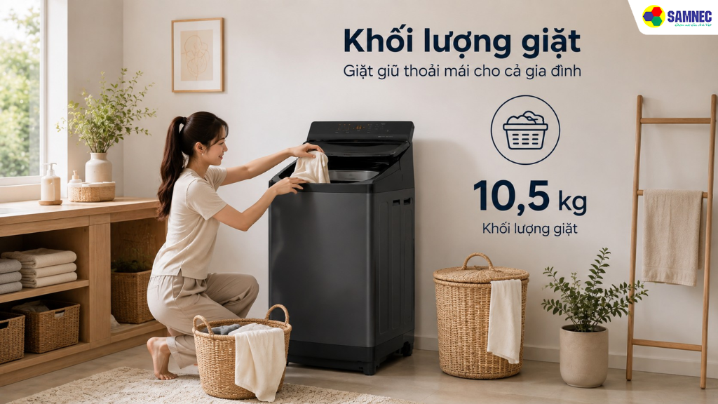 Máy giặt Inverter 10.5 kg Panasonic NA-FJ105X1BV