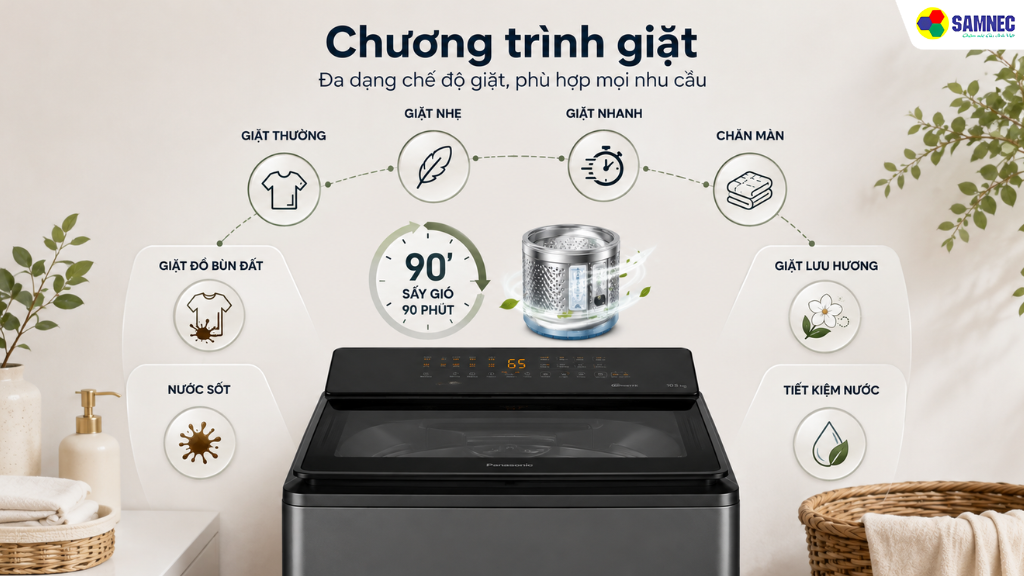 Máy giặt 10.5 kg Panasonic NA-FJ105X1BV